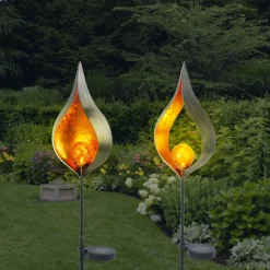LED-Solar-Dekostick Glowing Eye schwarz/kupfer ^ Flector Garten Best