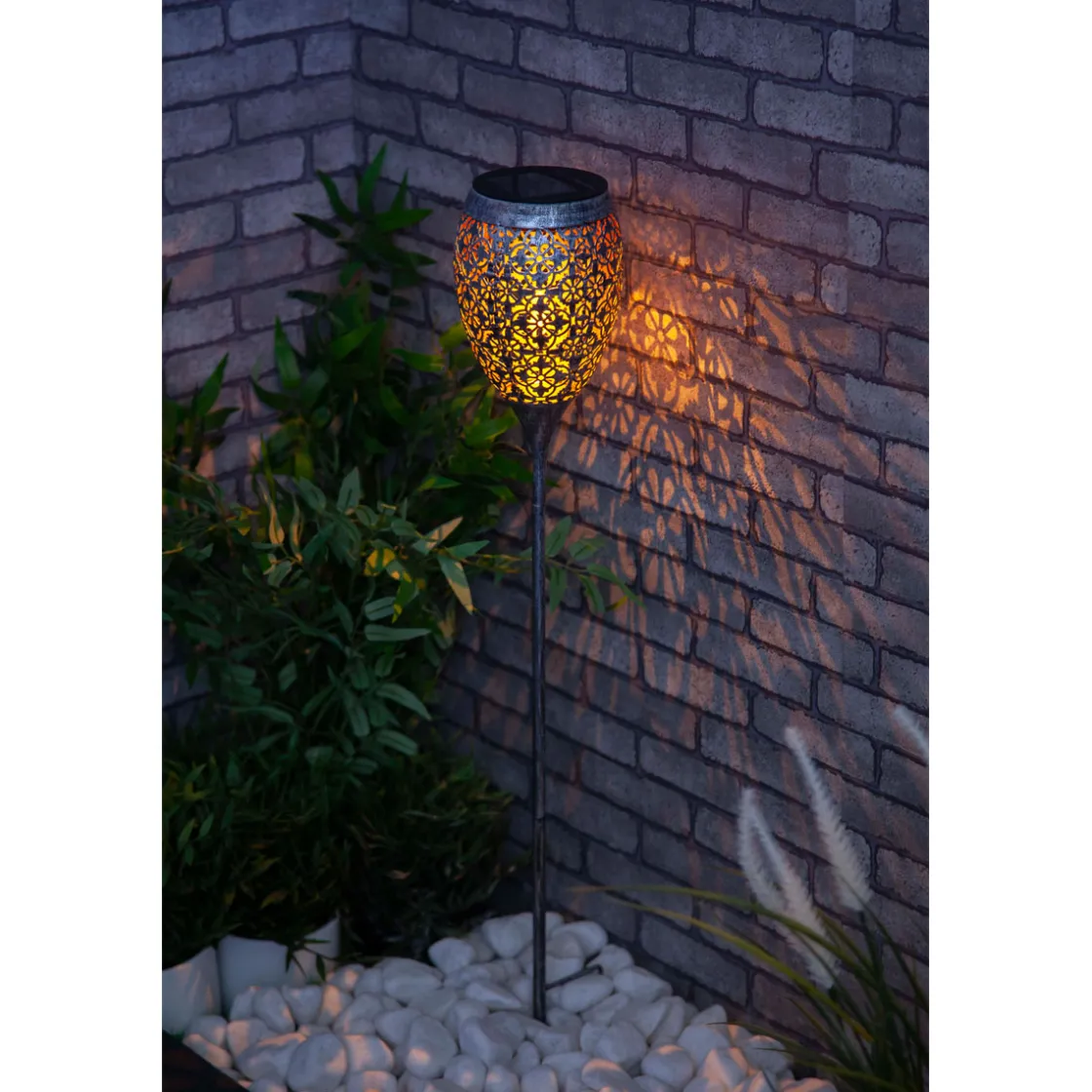 LED-Solar-Fackel Marokko inkl Kupfer-Gold-Effekt ^ Flector Garten Outlet