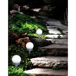 LED-Solar-Kugelleuchte weiß ^ Flector Garten Outlet