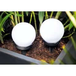 LED-Solar-Kugelleuchte schwarz 10 x 33 cm ^ Flector Garten Clearance