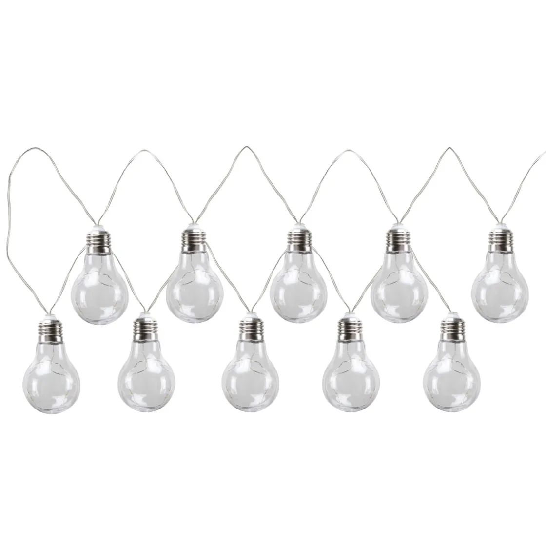 LED-Solar-Lichterkette Vintage inkl 10 Birnen ^ Flector Garten New