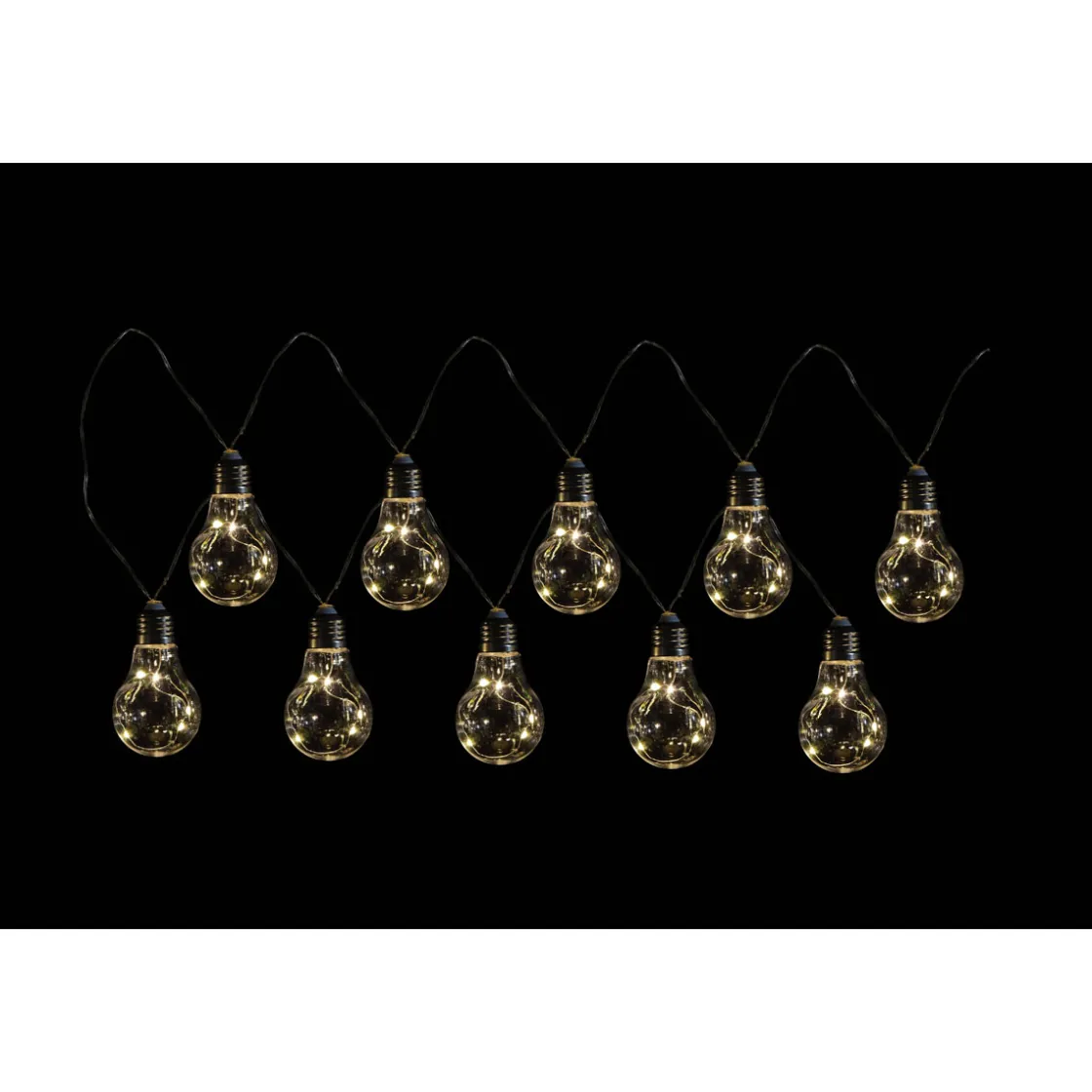 LED-Solar-Lichterkette Vintage inkl 10 Birnen ^ Flector Garten New