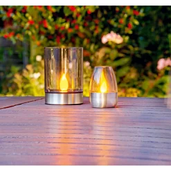 LED-Solar-Windlicht Ambience 2 Stück ^ Flector Garten