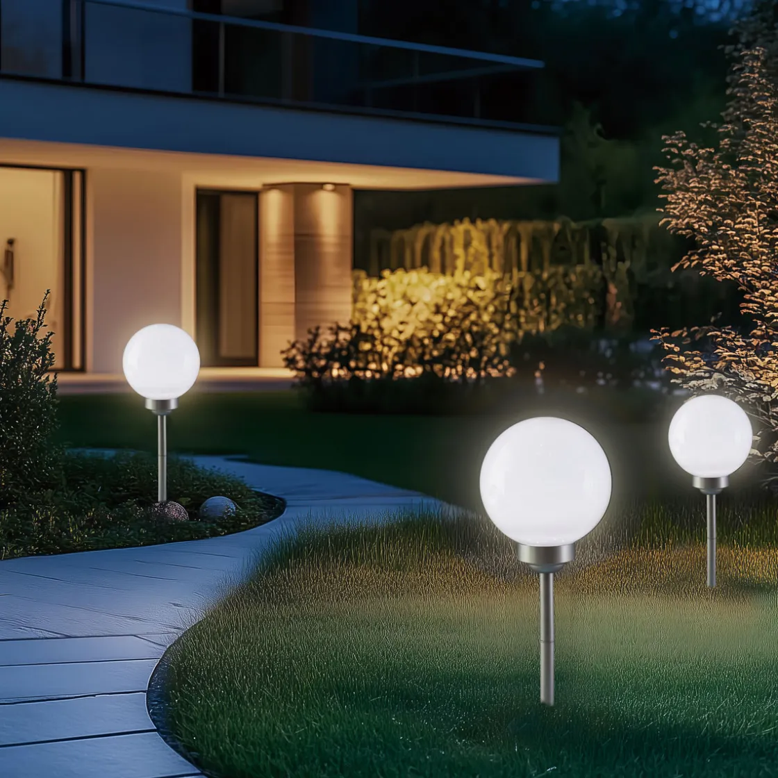 Solar Kugel 20cm ^ Flector Garten Outlet