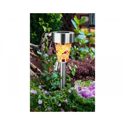 Solarleuchte Mosaikstick bernsteinfarben ^ Flector Garten Discount