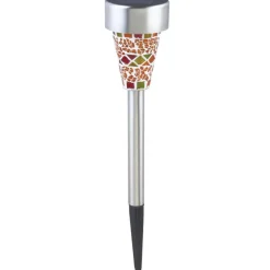 Solarleuchte Mosaikstick bernsteinfarben ^ Flector Garten Discount