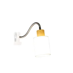 Klemmleuchte Marisa Holzoptik/Textil weiss ^ Flector Best