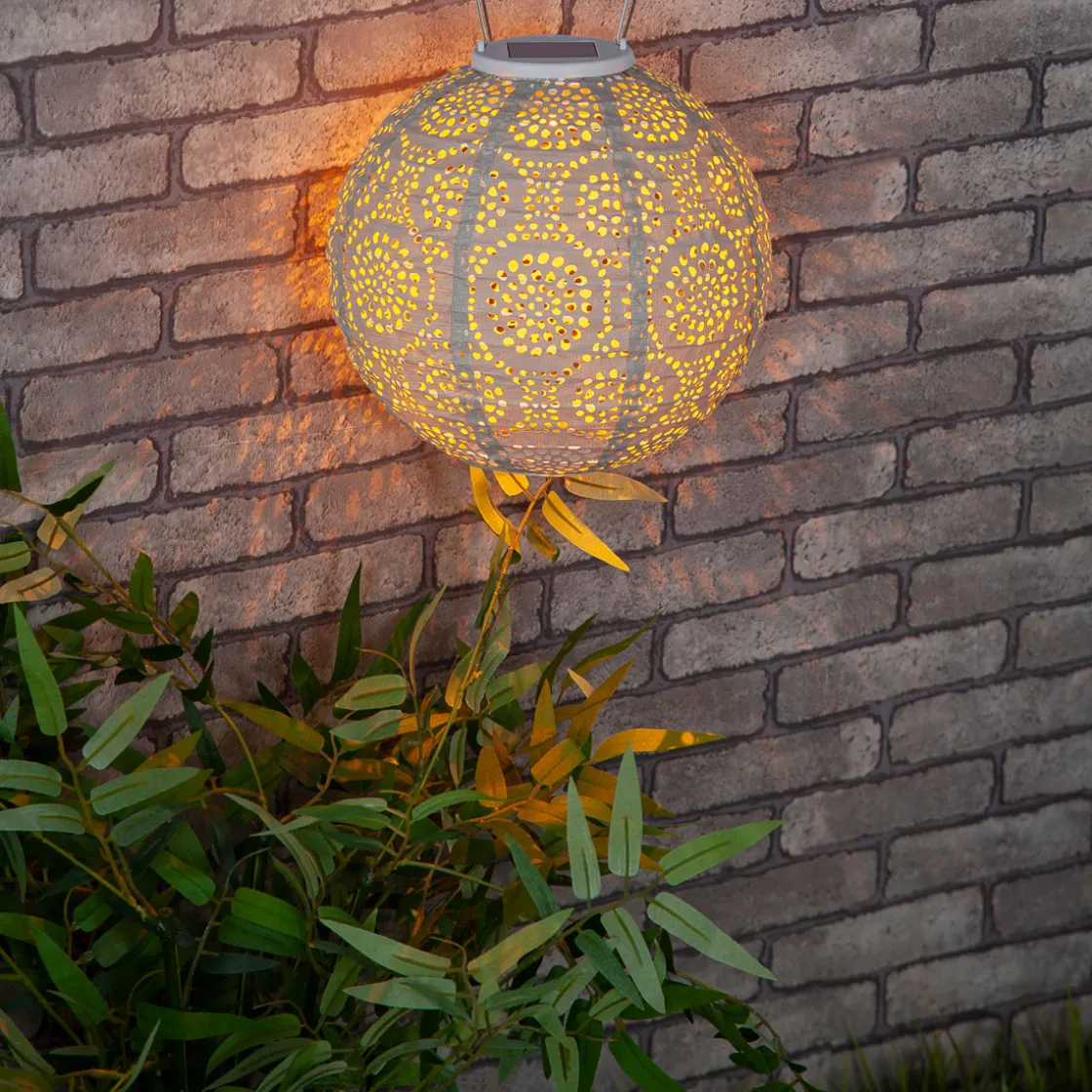 LED-Solarlampion Taupe 20 cm inkl Akku ^ Flector New