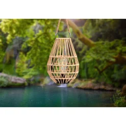 Solar-Laterne Sumeria inkl Leuchtmittel naturfarben Jute ^ Flector Best