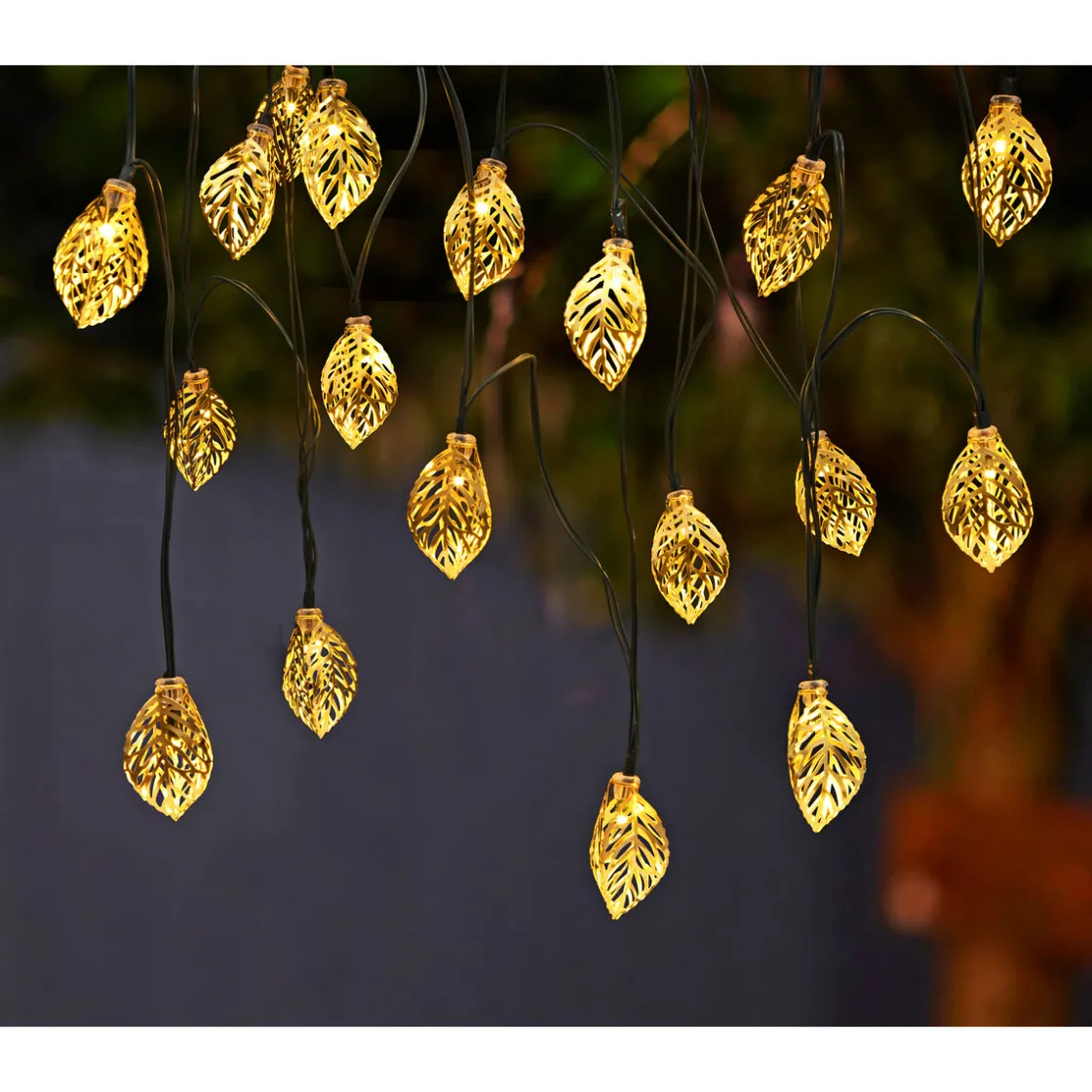 Solarlichter Golden Leaf 4m inkl Akku ^ Flector Sale