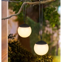 Solar-Pendelleuchte Aurora inkl Akku 9 warmweiße LED ^ Flector New