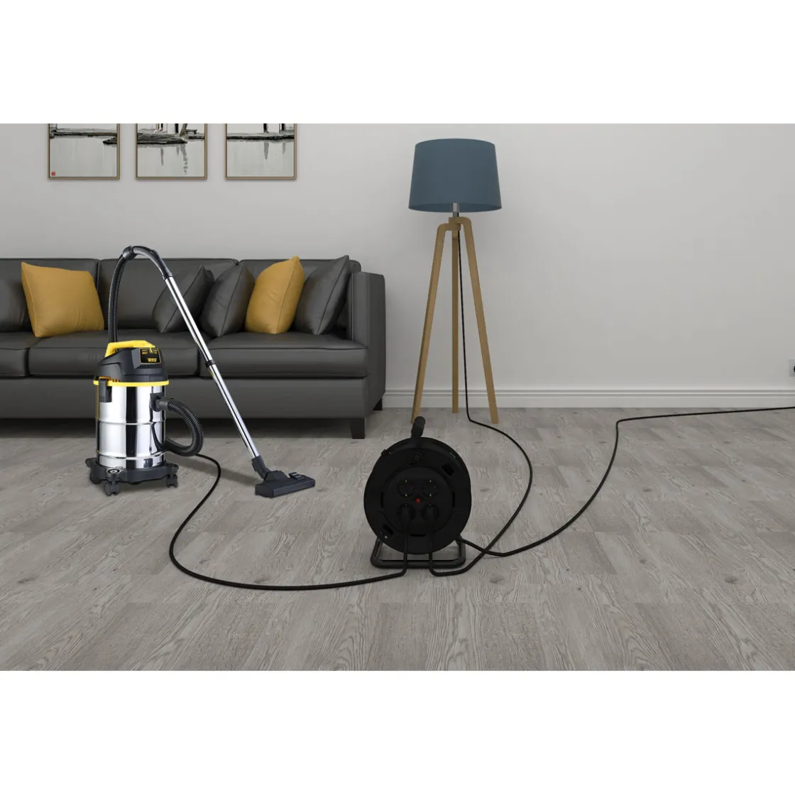 Kabeltrommel 20 m IP20 4-fach Schuko ^ Flector Technik Sale
