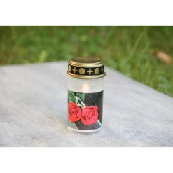 Flower Power LED Outdoor Grablampe mit Dorn TUMBA WHITE 7 x 13 cm Kunststoff ^ New