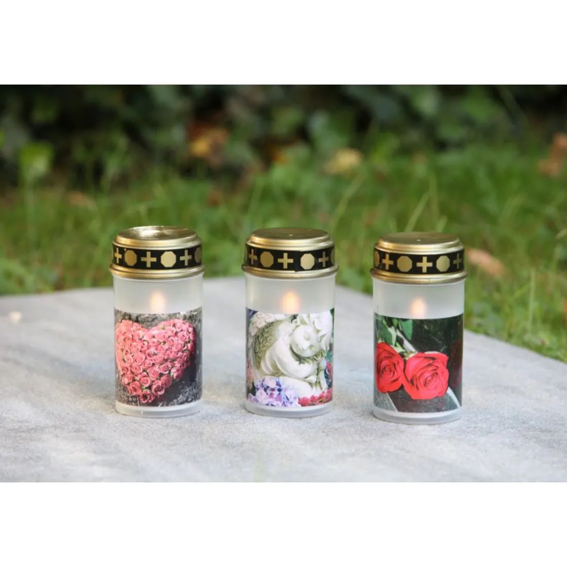 Flower Power LED Outdoor Grablampe mit Dorn TUMBA WHITE 7 x 13 cm Kunststoff ^ New