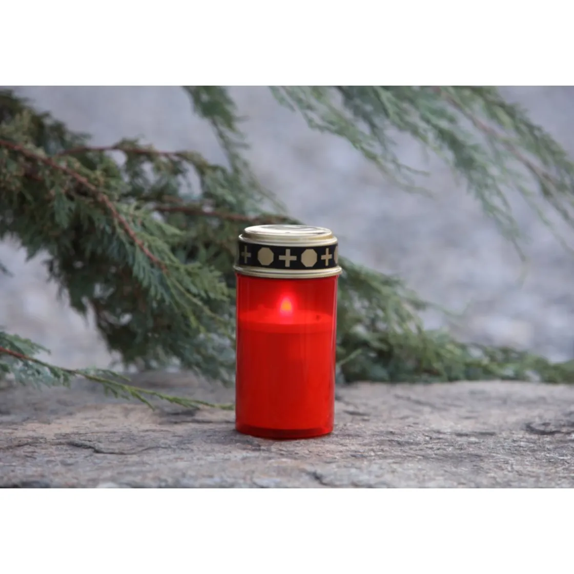 Flower Power LED Outdoor Grablampe mit Dorn SPINA RED 7 x 13 cm Kunststoff ^ Hot