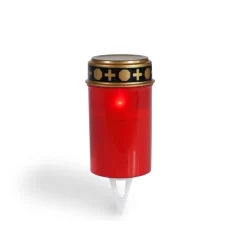 Flower Power LED Outdoor Grablampe mit Dorn SPINA RED 7 x 13 cm Kunststoff ^ Hot