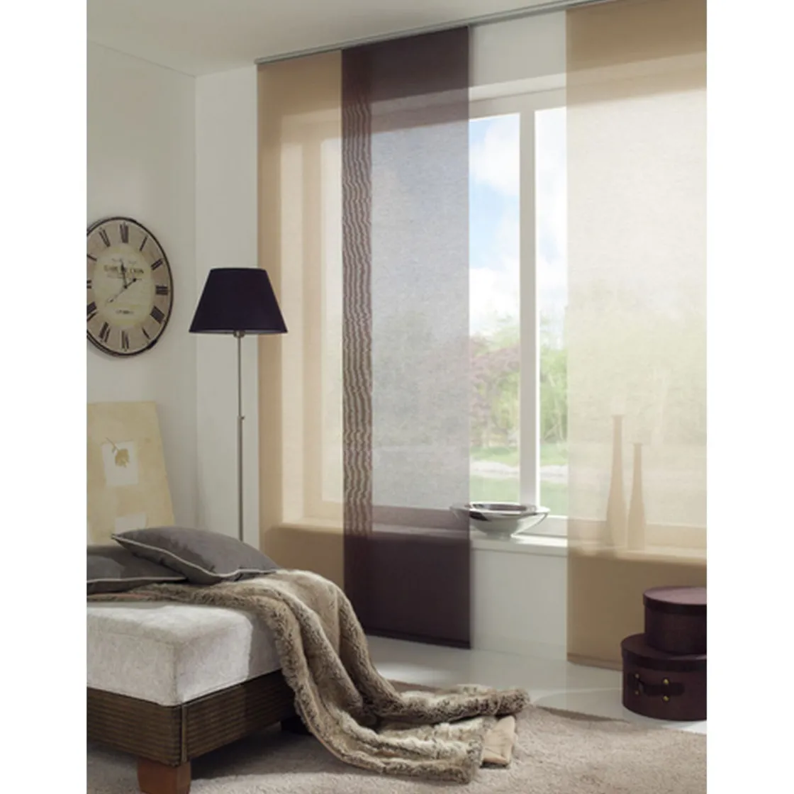 Fl.-Vorh. Entry taupe 60x245 cm ^ Gardinia Outlet