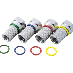 F-Stecker 7mm 4Stück Farbringe ^ Schwaiger Online