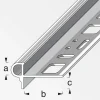 Treppenkantenprofil Florentiner 10 mm 2,5m silber ^ Fundamo Online
