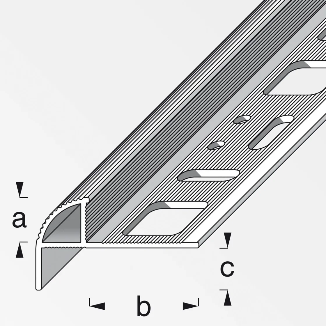 Treppenkantenprofil 10 mm 2,5m silber ^ Fundamo Best