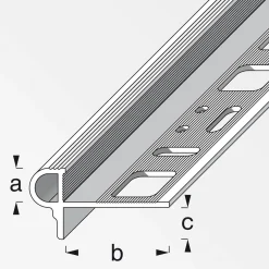 Treppenkantenprofil Florentiner 10 mm 1 m titan ^ Fundamo Online