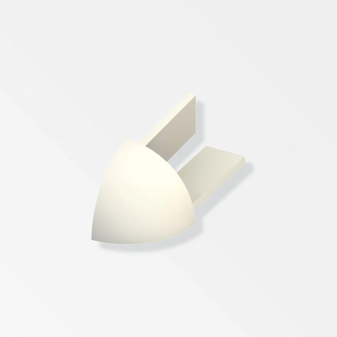 Viertelkreis-Außeneck 8 mm jasmin 4 Stück ^ Fundamo Discount