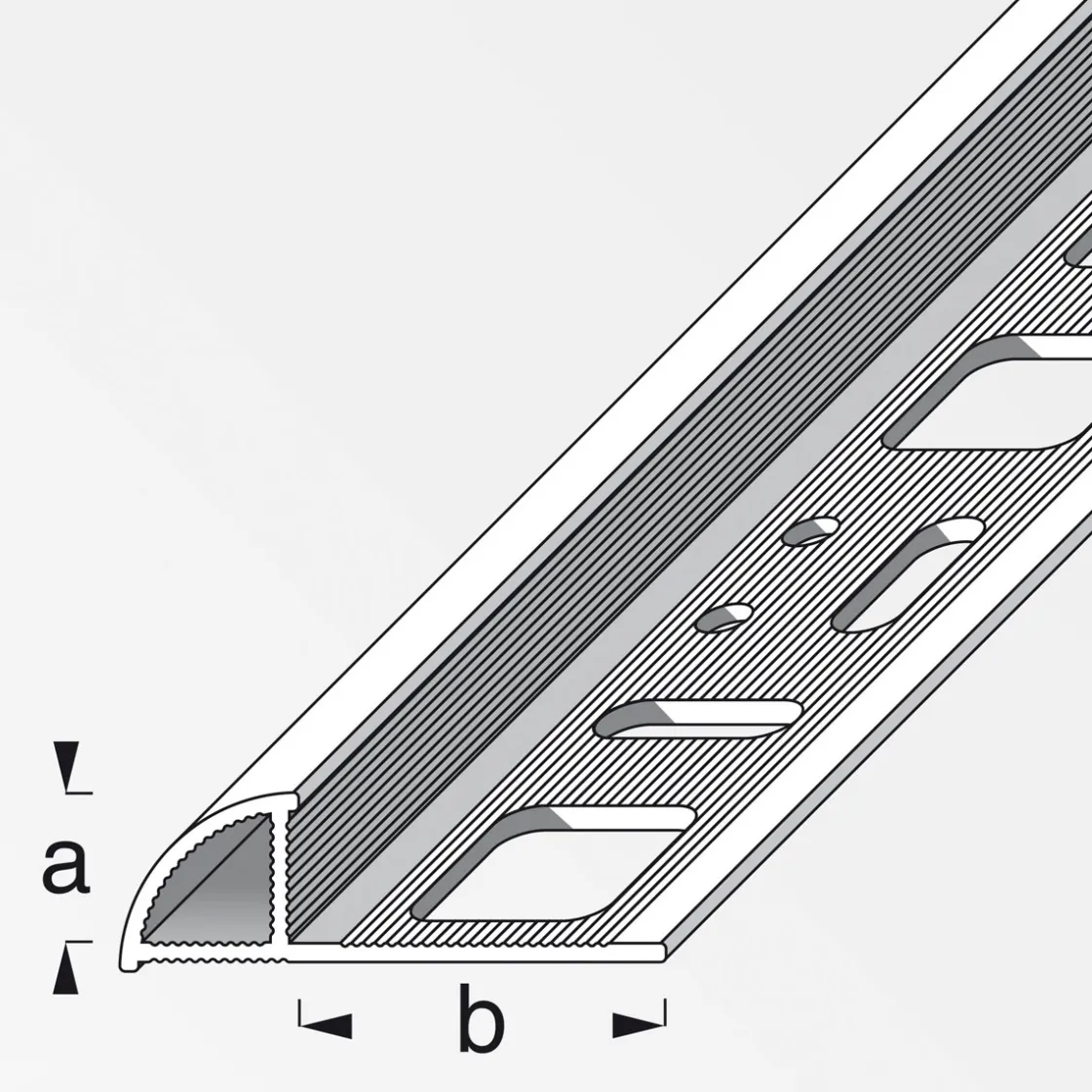 Viertelkreisprofil 0 mm 2,5m PVC weiß ^ Fundamo Clearance