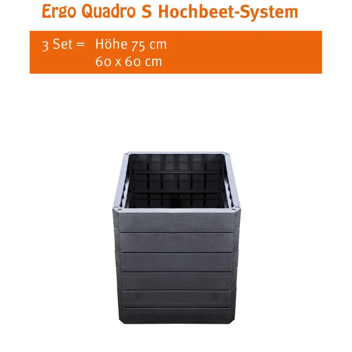 Hochbeet-System Ergo Quadro anthrazit Größe S ^ Garantia New