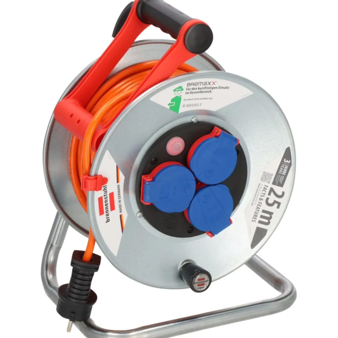 Garant S IP44 Kabeltrommel 25mAT-N05V3V3-F 3G1,5 ^ Brennenstuhl Sale