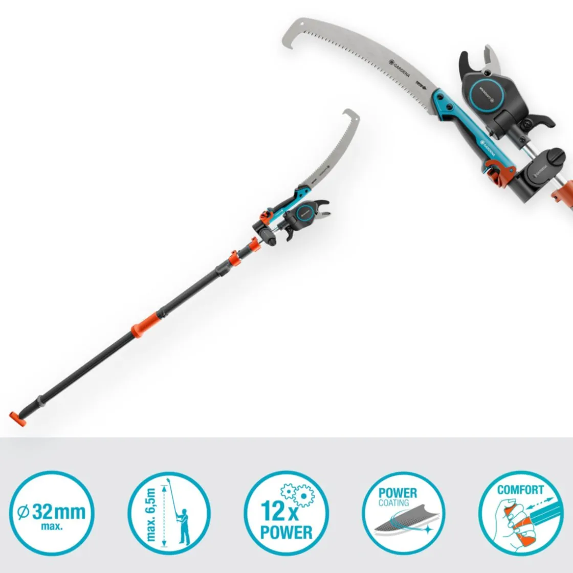 Baum- und Strauchschneider StarCut Pro L Set mit Säge und Adapter ^ Gardena Discount