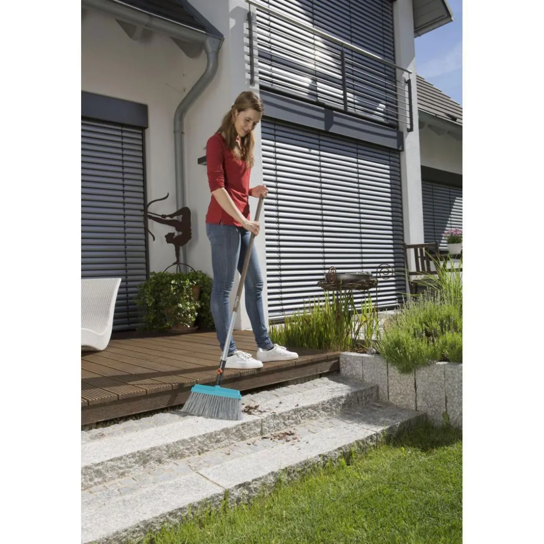 Combisystem Terrassenbesen ^ Gardena Discount