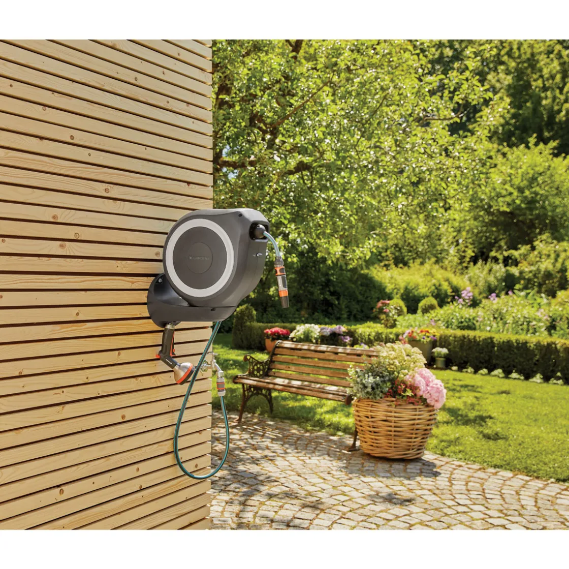 Wandschlauchbox RollUp S 15m schwarz ^ Gardena Sale
