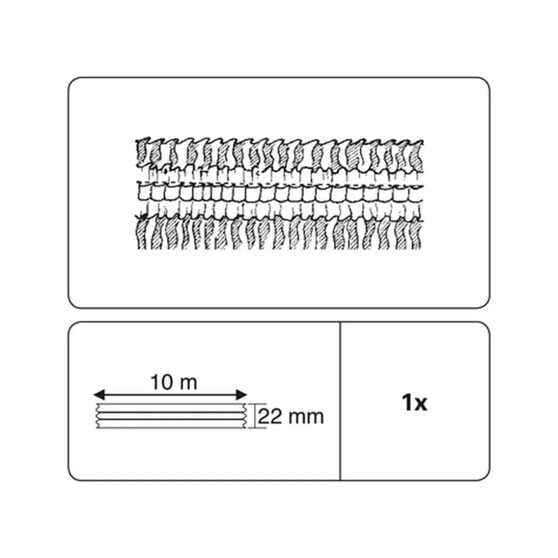 Gardinenband A 10 m weiß universal ^ Gardinia Clearance