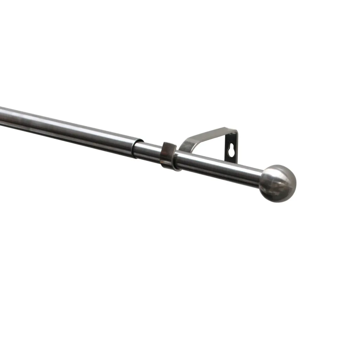 Gardinenstangen Set ausziehbar Durchmesser 16/19 mm 120-210 cm Edelstahl-Optik ^ Sale