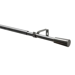 Gardinenstangen Set Kos Cone ausziehbar Durchmesser 16/19 mm 190-340 cm Edelstahl-Optik ^ Best