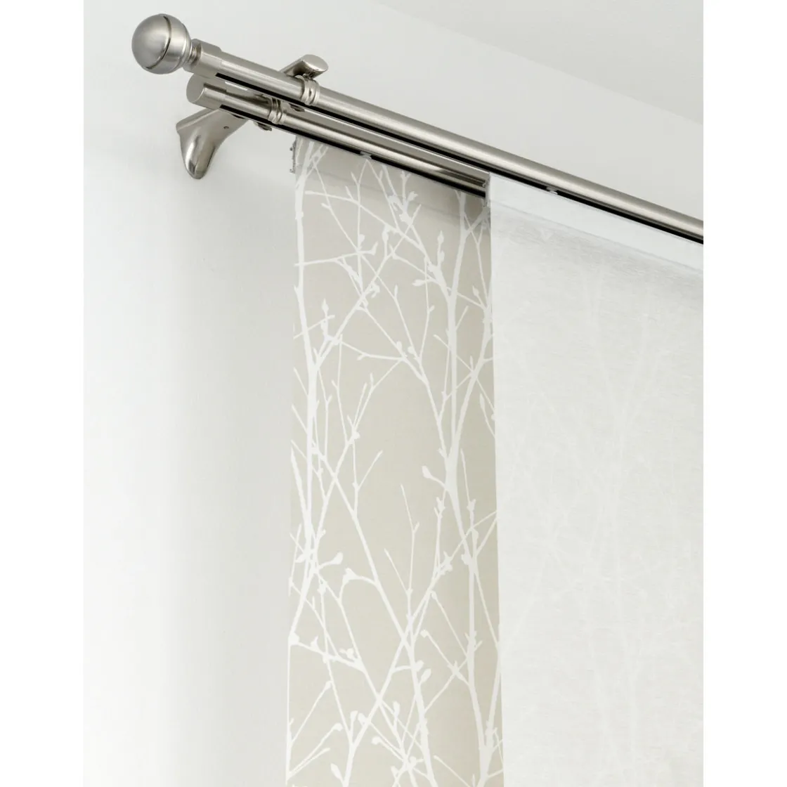 Gardinenstange Chicago mit Innenlauf Durchmesser 16 mm 200 cm Edelstahl-Optik ^ Gardinia Best