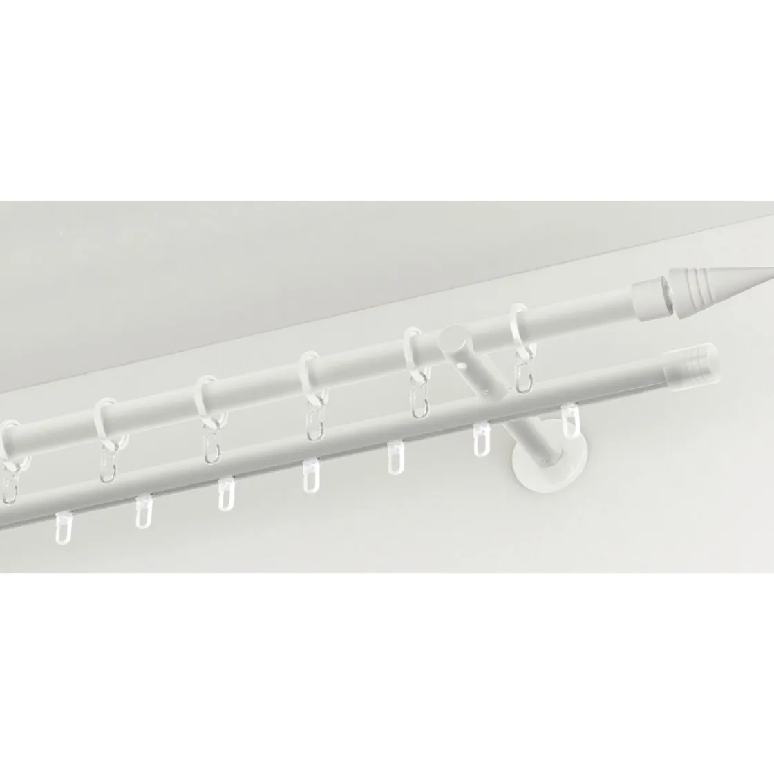 Gardinenstange Chicago mit Innenlauf Durchmesser 16 mm 120 cm weiß ^ Gardinia New