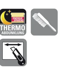 Rollo EasyFix Thermo 45 x 150 cm grau ^ Gardinia Outlet