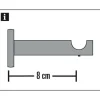 Träger Chicago offen für Durchmesser 20 mm 8 cm weiß ^ Gardinia Online
