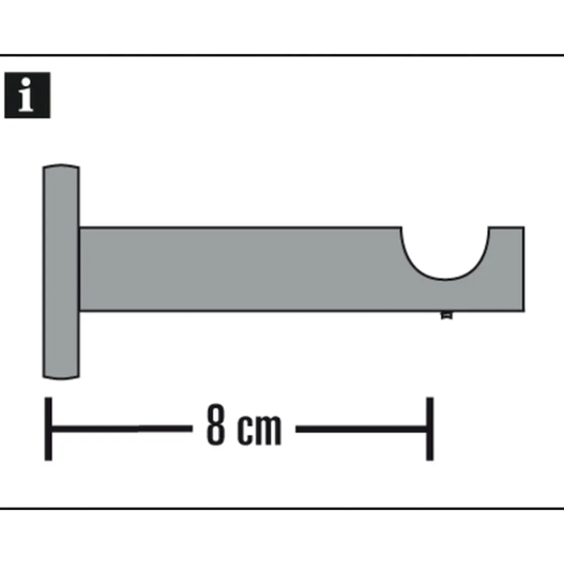Träger Chicago offen für Durchmesser 20 mm 8 cm weiß ^ Gardinia Online