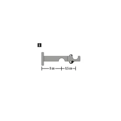 Wandträger 2-läufig für Windsor Edelstahl-Optik Durchmesser 25 mm ^ Gardinia Outlet