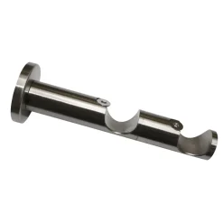 Wandträger 2-läufig für Windsor Edelstahl-Optik Durchmesser 25 mm ^ Gardinia Outlet