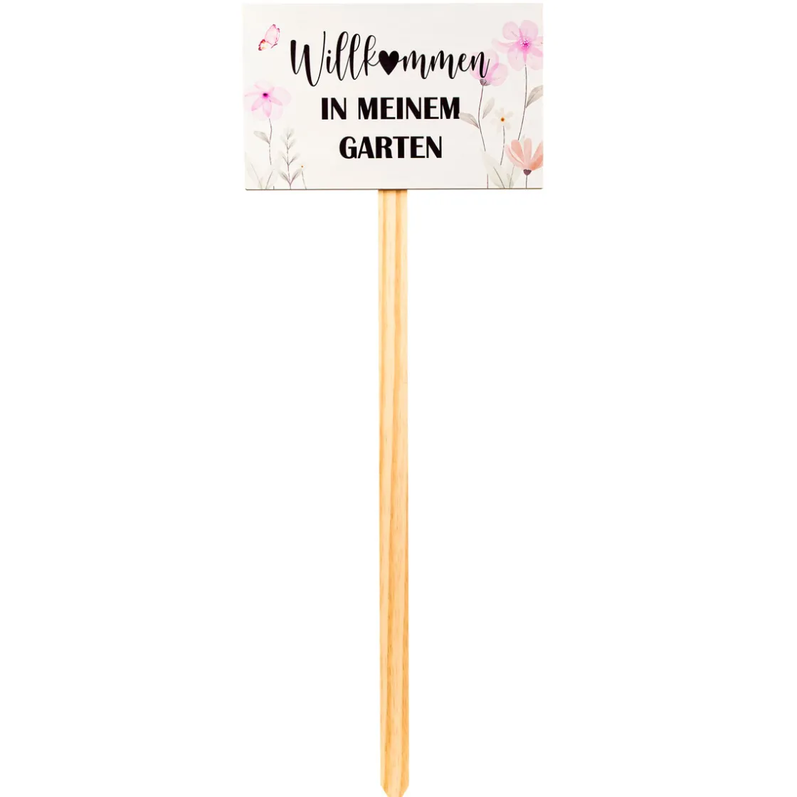 Gartenstecker Willkommen ^