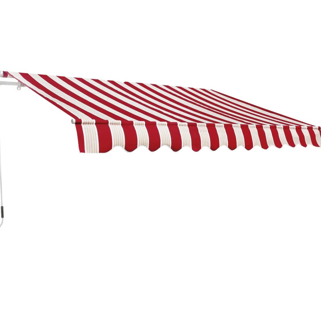 Gelenkarmmarkise Nizza rot-weiss 300 x cm ^ Discount