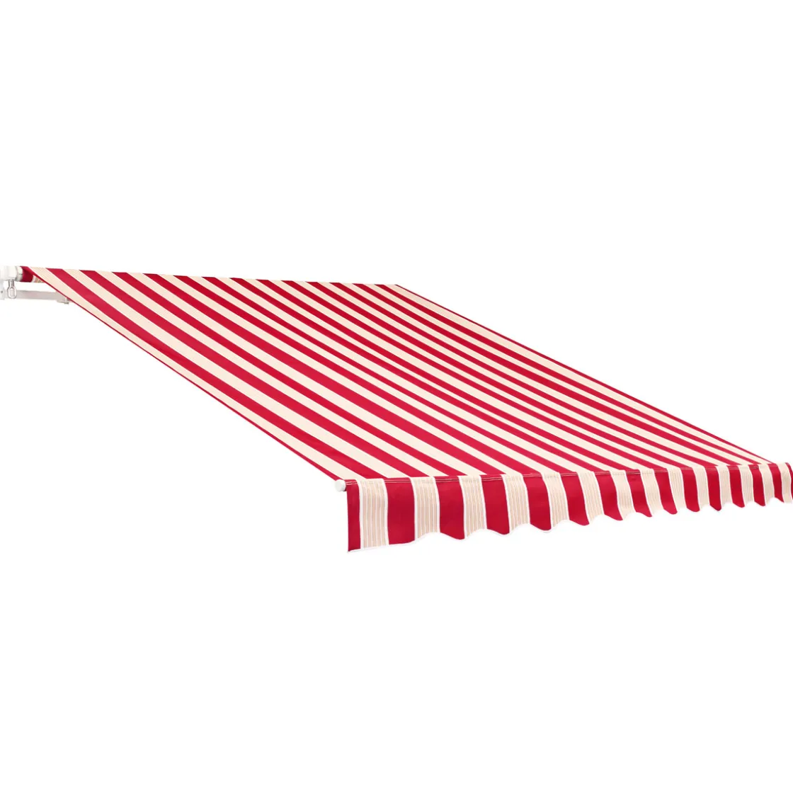 Gelenkarmmarkise Nizza rot-weiss 300 x cm ^ Discount