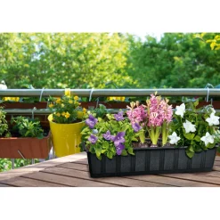Blumenkasten Aqua-Green plus braun 80 cm ^ Geli New