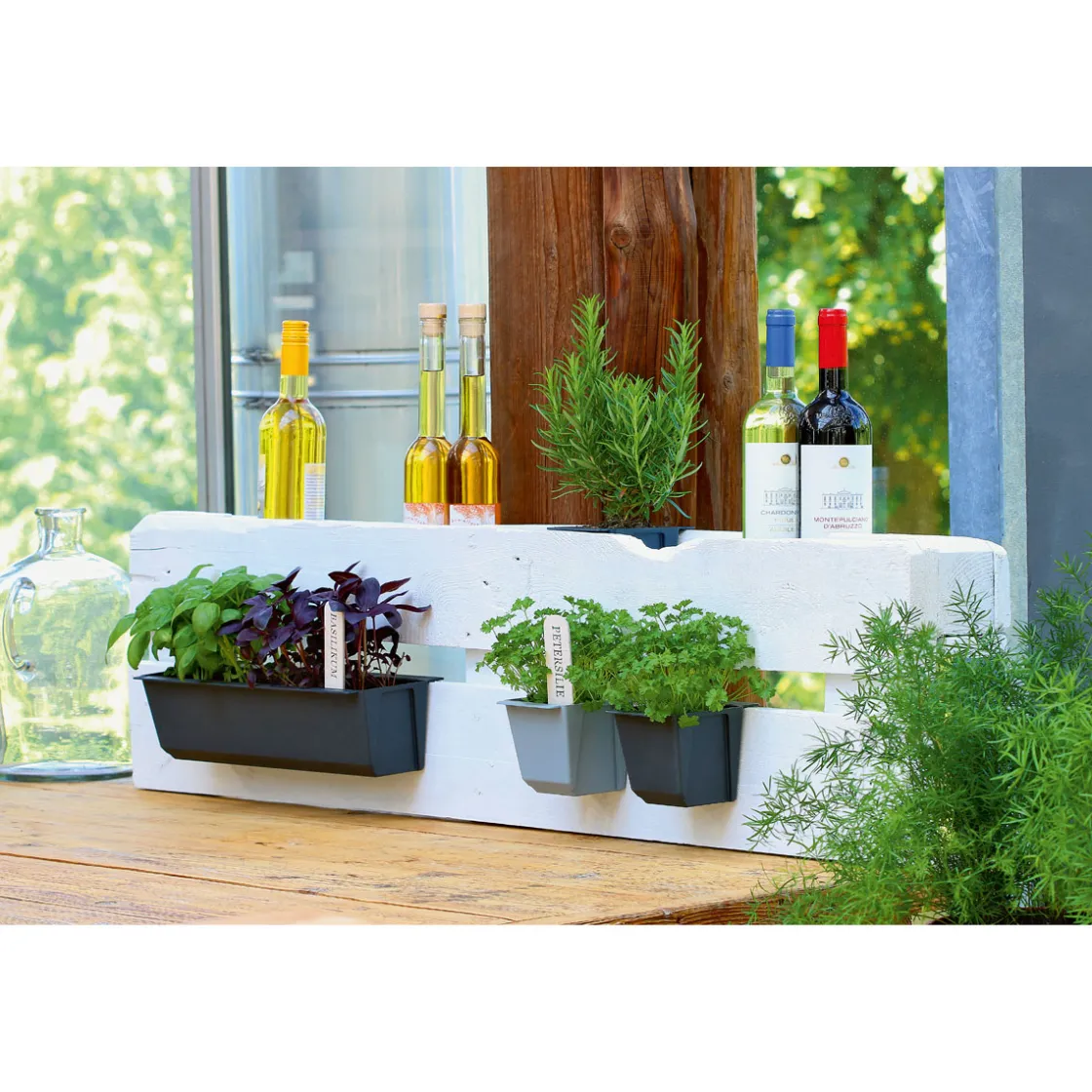 Pflanzgefäß Easy 37 x 14 cm anthrazit ^ Geli Hot