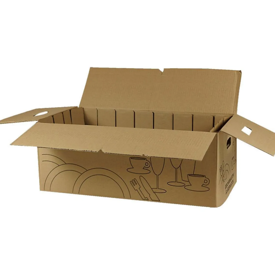 Geschirrkarton 62 x 23 x 32 cm 2er-Set ^