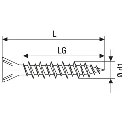 Trockenbauschraube C für Gipsfaser 3,9 x 25 ^ Gix New