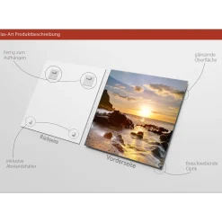 Glas-Art Island 50 x 50 Glasbild ^ Pro-Art Discount